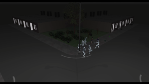 Recreación 3D riña