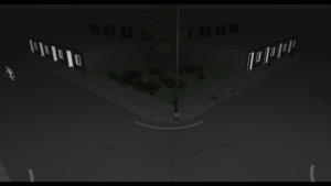 Recreación 3D riña pandilla noche